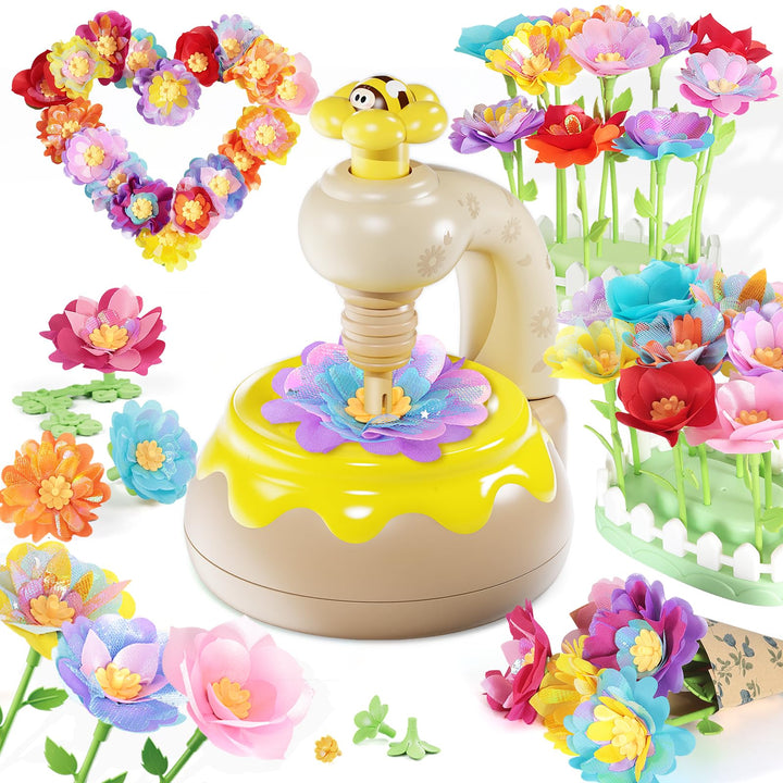 Blumenstrauss-Bastelset, DIY Blumen Bastelset Kinder, Kunsthandwerk-Lernspielzeugset für Mädchen im