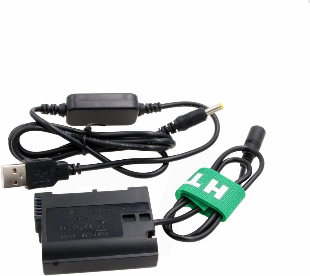 HangTon Power Bank USB 5V auf EP-5B DC Kupplung für Nikon D7000 D7100 D7200 D7500 D500 D610 D750 D80