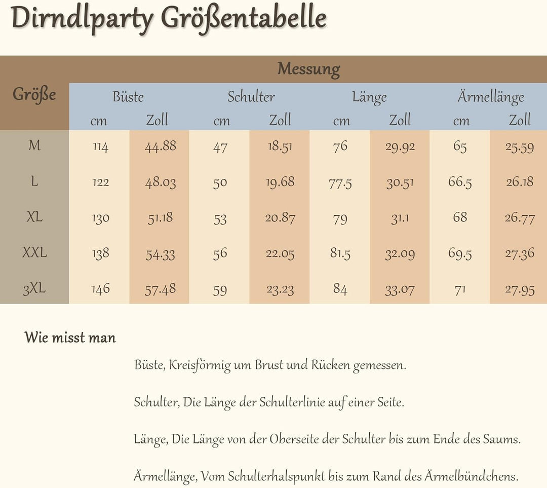 Dirndlparty Trachtenhemd Herren, 100% Baumwolle Oktoberfest Hemd Herren Langarm Freizeithemd für Män
