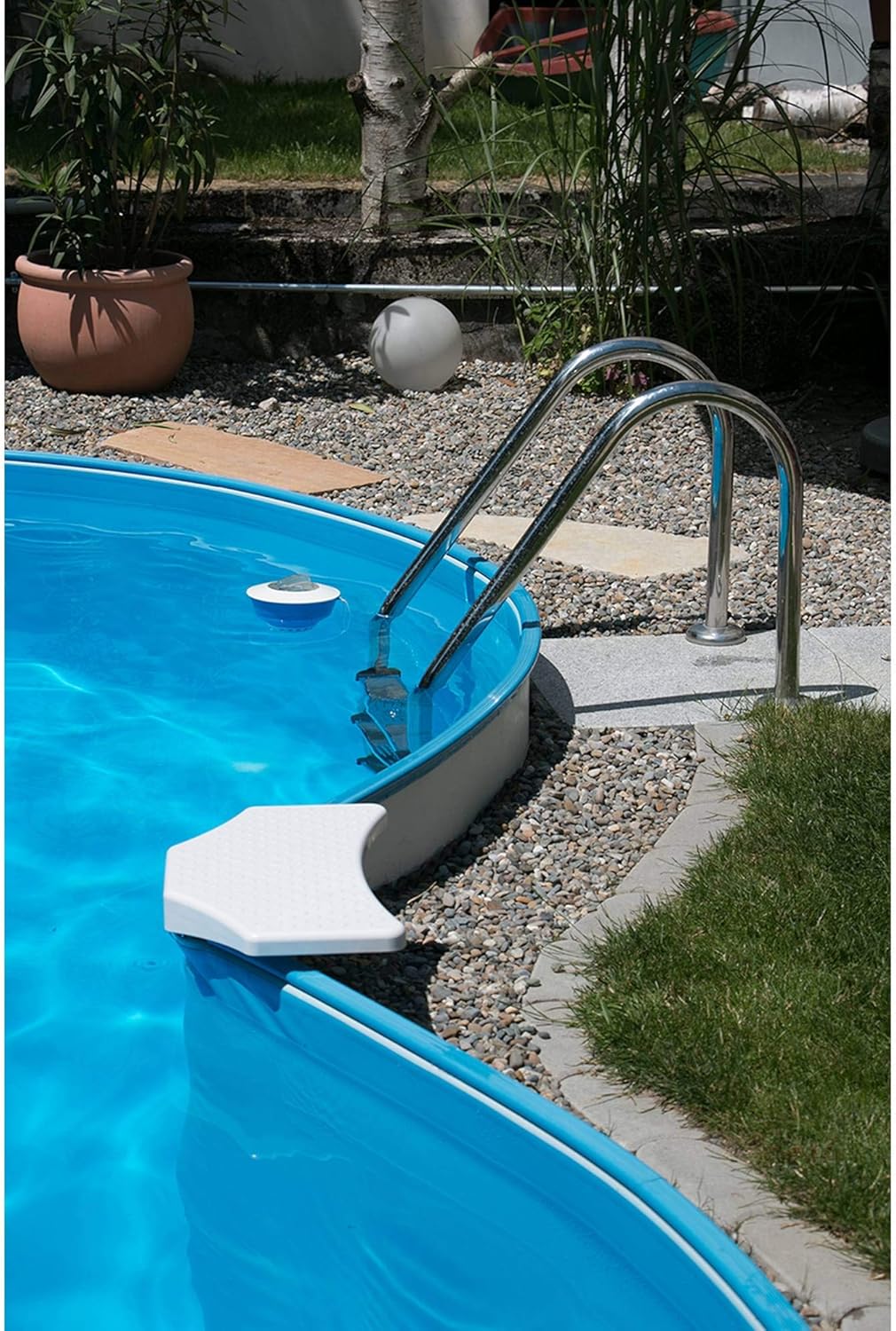 Summer Fun Poolleiter Edelstahl für Tiefbecken mit 120 cm höhe - Weite Stufen
