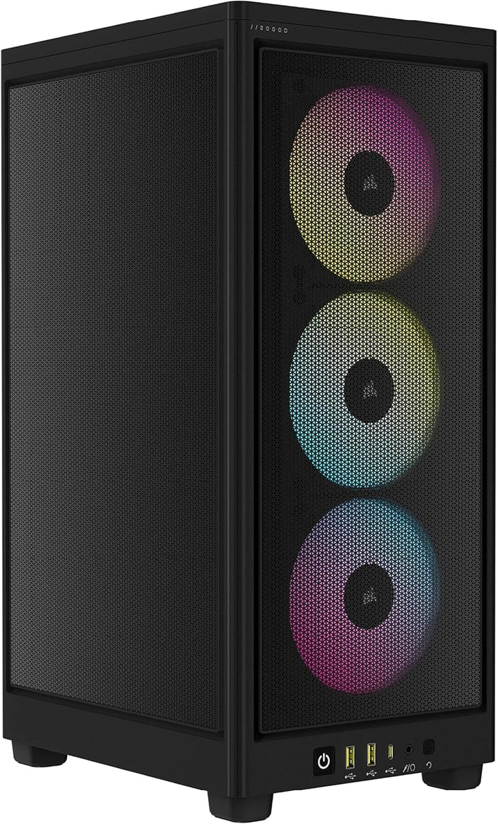 Corsair iCUE 2000D RGB Airflow PC-Gehäuse Mini ITX – Form Mini-ITX – Platten aus Stahl – 3 x Slim AF