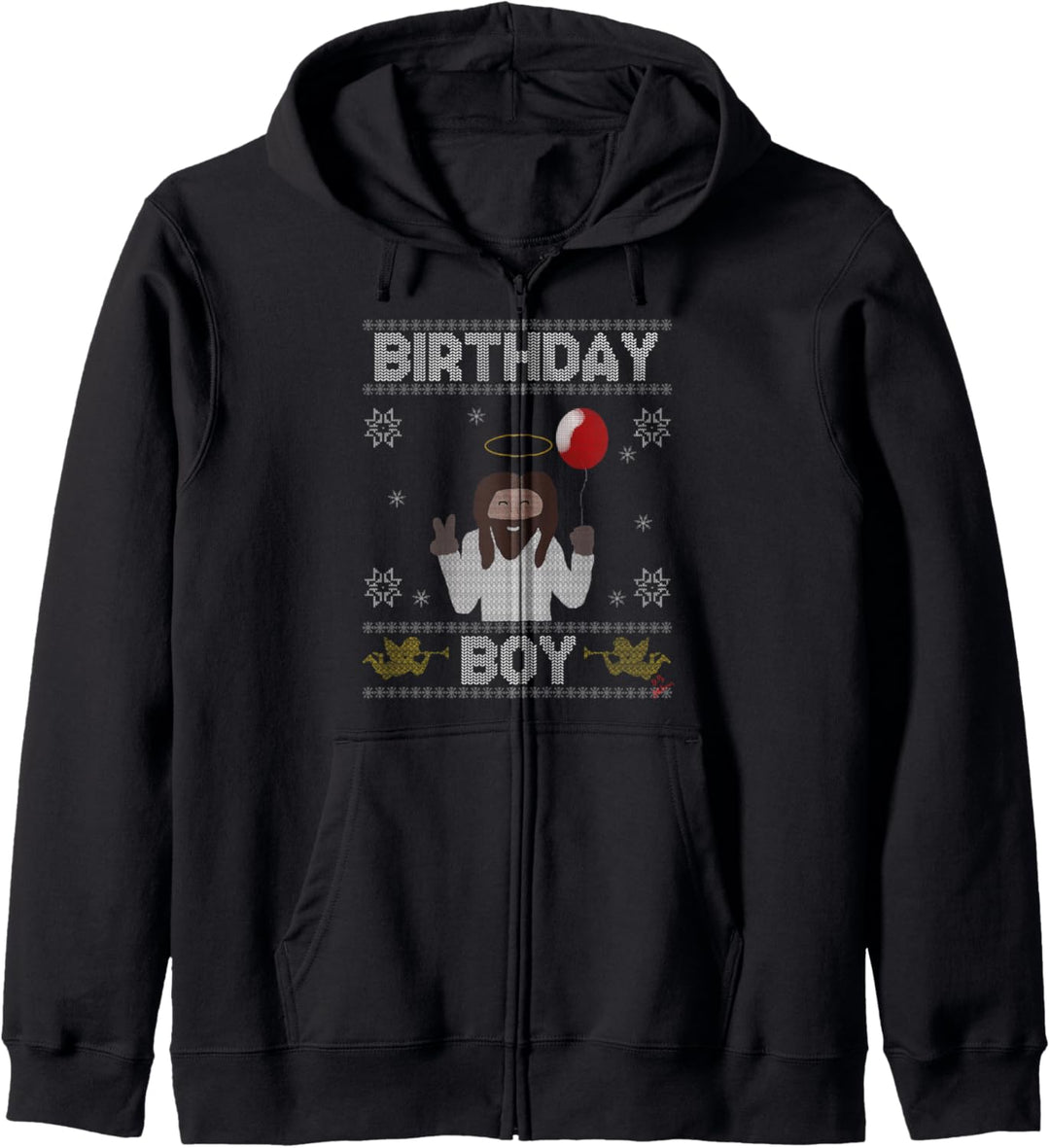 Birthday Boy Jesus Christ lustiges hässliches Weihnachts Kapuzenjacke