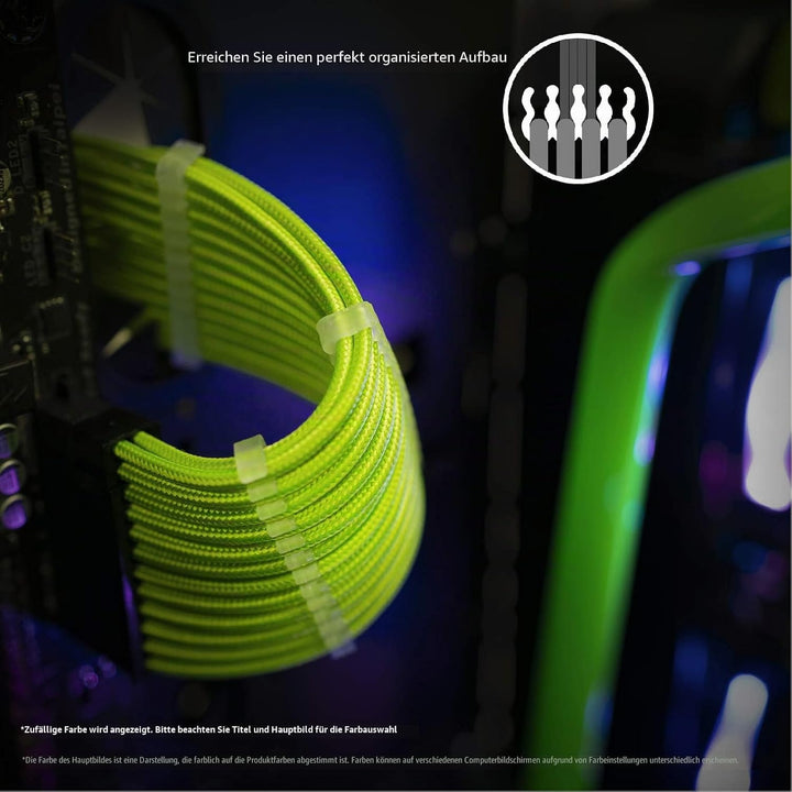 LINKUP - AVA 30cm PSU Kabelverlängerung Ummantelt GPU Nach Mass PC Stromversorgung mit Kamm-Kit┃1x 2