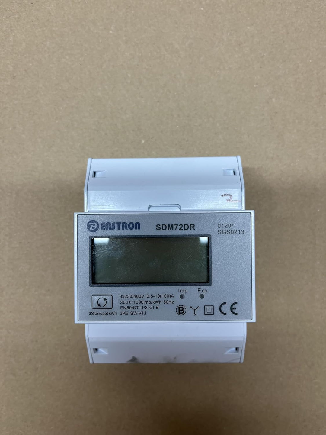 EASTRON SDM72-DR-MID - digitaler Drehstromzähler - 100A 3-phasig - Stromzähler für DIN-Schiene mit R