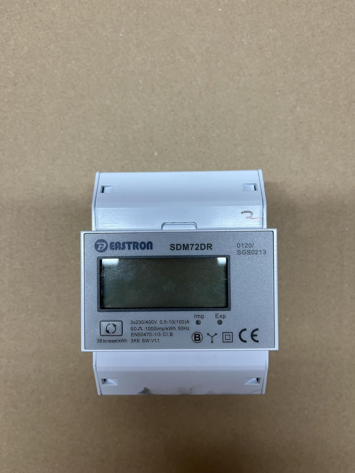 EASTRON SDM72-DR-MID - digitaler Drehstromzähler - 100A 3-phasig - Stromzähler für DIN-Schiene mit R