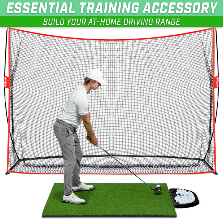 GoSports All-Weather Golf Ball Tray - 70 Ball Capacity - Compatible with All Hitting Mats Schwarz, S