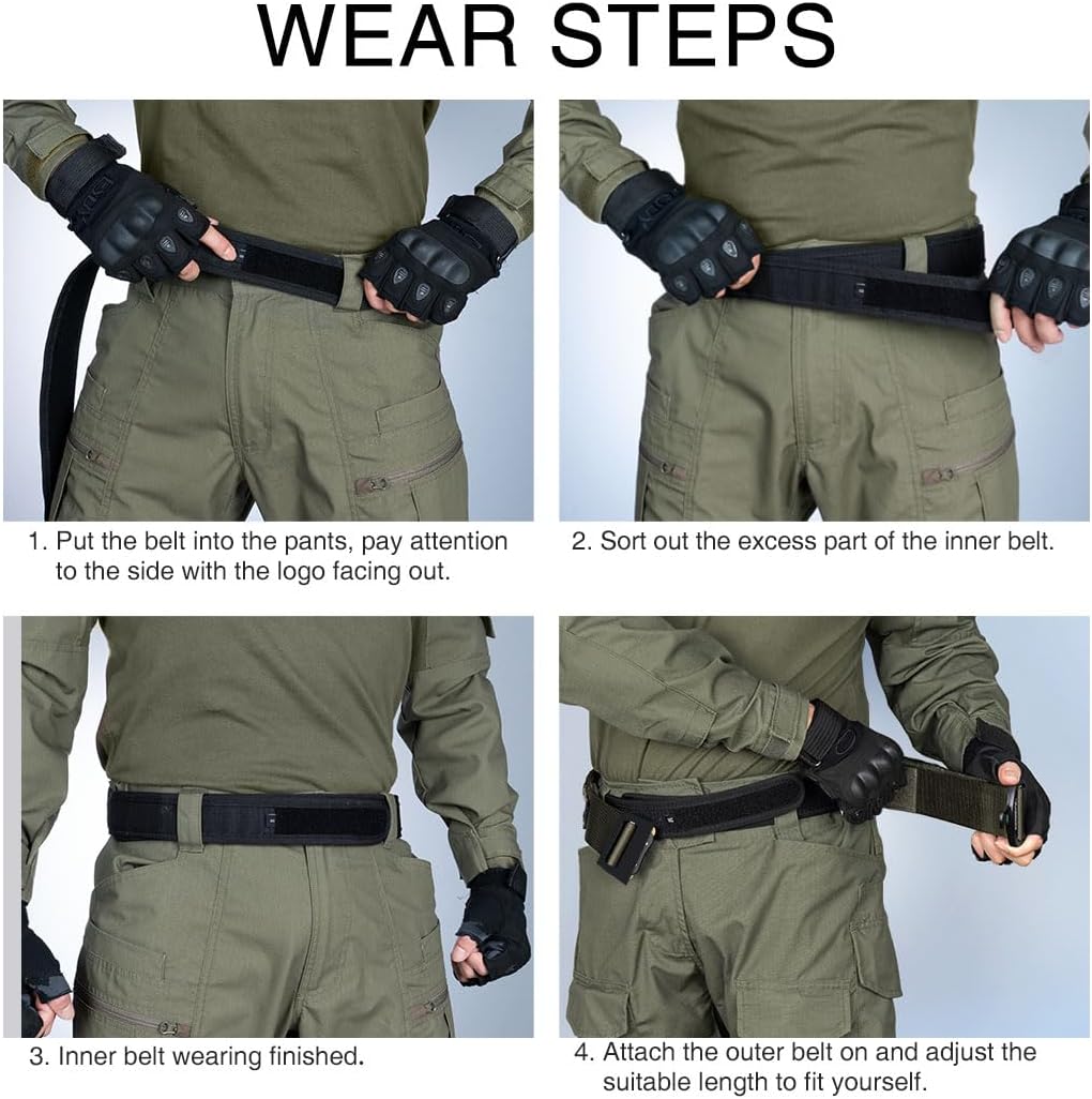 IDOGEAR 2 Zoll Taktischer Gürtel Combat Schnellverschlussschnalle Rigger Gürtel im Militärstil Molle