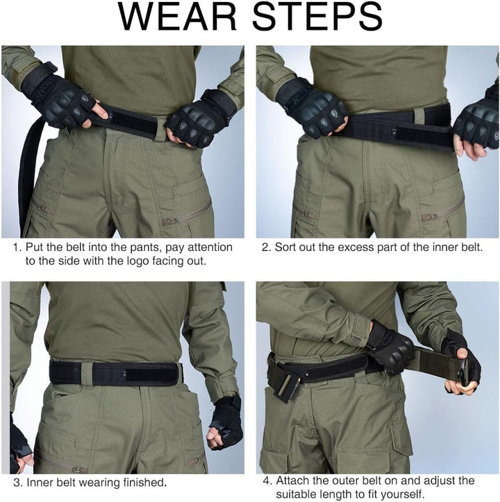 IDOGEAR 2 Zoll Taktischer Gürtel Combat Schnellverschlussschnalle Rigger Gürtel im Militärstil Molle
