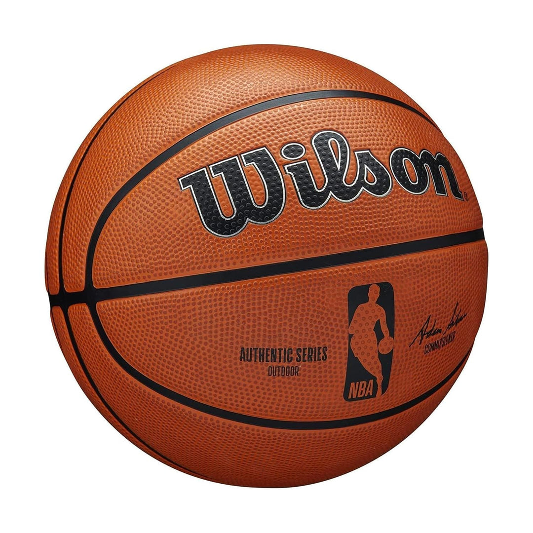 Wilson NBA Authentic Series Outdoor Ball WTB7300XB, Unisex, Basketball, Orange/Black, 5
