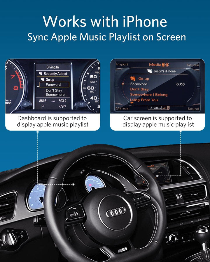 Airdual Bluetooth Adapter für Audi MMI 2G AMI iPod Kabel (2009 oder früher) Music Receiver Car Kit…