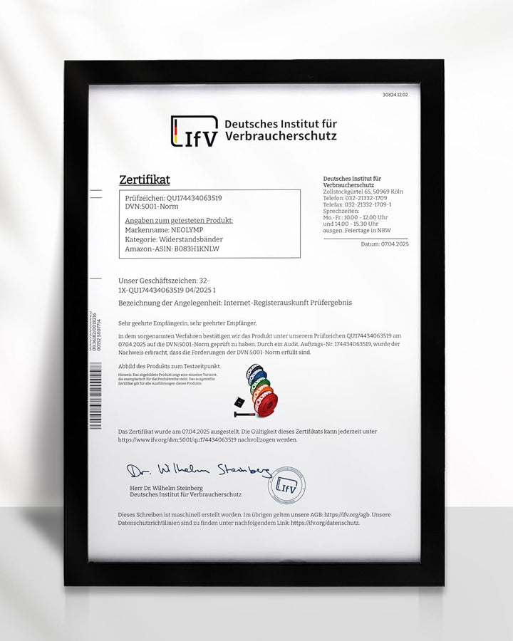 NEOLYMP Fitnessbänder aus Baumwolle – Waschbare Resistance Bands - Widerstandsbänder für Fitness & M