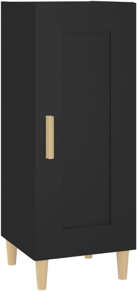 WIFESE Sideboard Schwarz 34,5x34x90 cm Highboard Schrank Klein Kommode Kommoden & Sideboards Flur Ko
