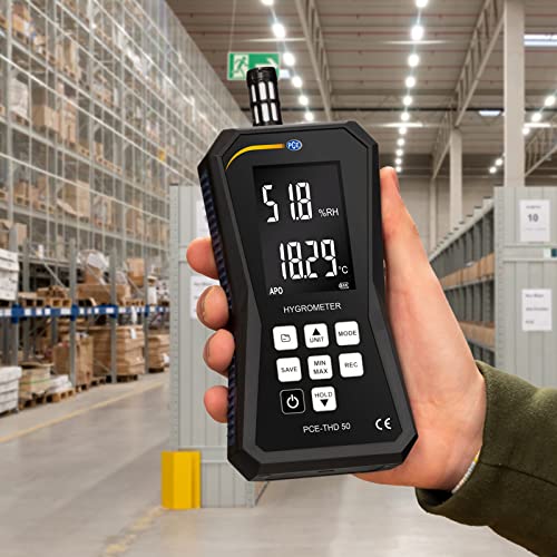 Hygrometer PCE-THD 50 mit Anschluss für Thermoelement Typ-K/Messbereich -20 ... 60 °C
