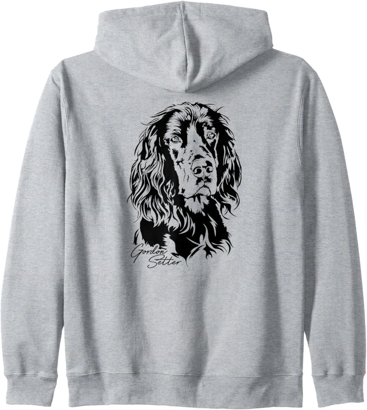 Gordon Setter Hund Hunde Jagdhunde Hundeportrait Kapuzenjacke