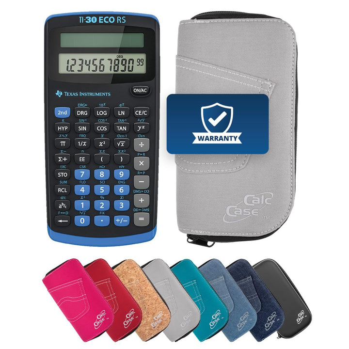 TI-30 ECO RS Schulrechner mit Schutztasche (Hellgrau), Hellgrau