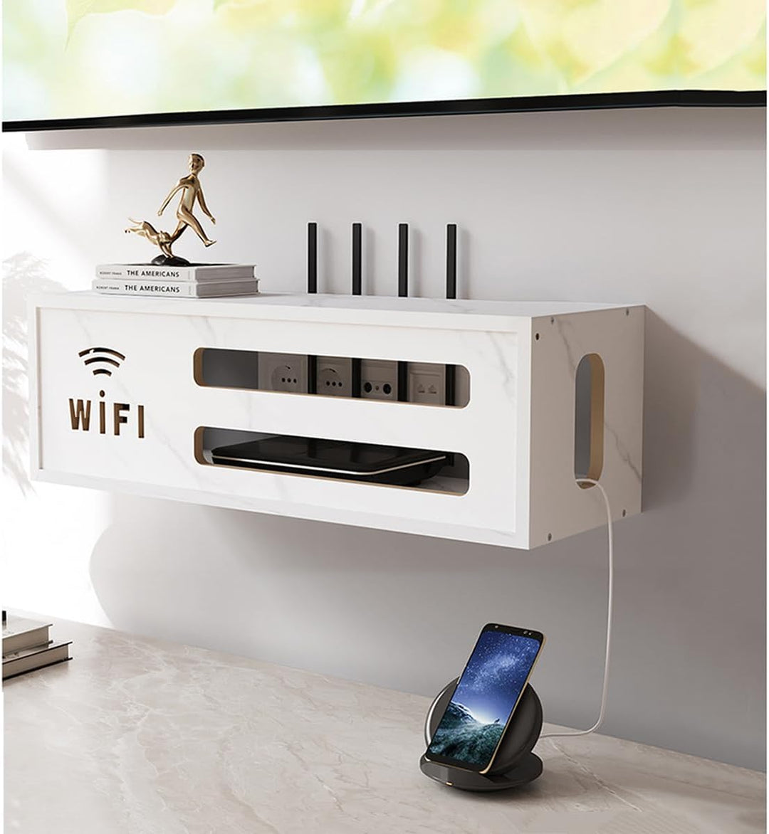 Router Schrank, WiFi Box, Aufbewahrungsbox für Verstecken Kabel, Regal, TV Kabel Organizer Wand Mont