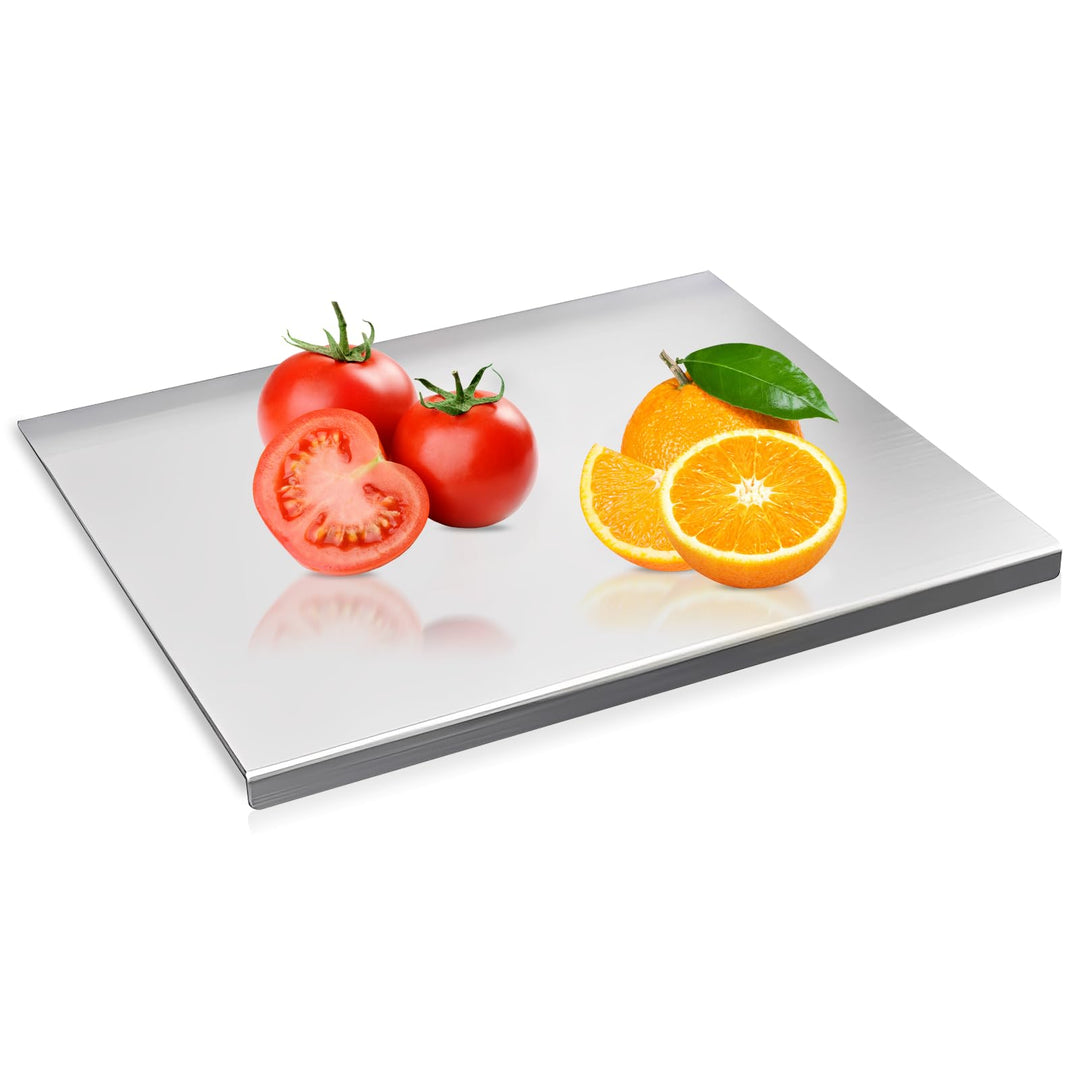 Edelstahl Schneidebrett 30 x 40cm, Arbeitsplatte Küche Schneidbrett, Stainless Steel Cutting Board,