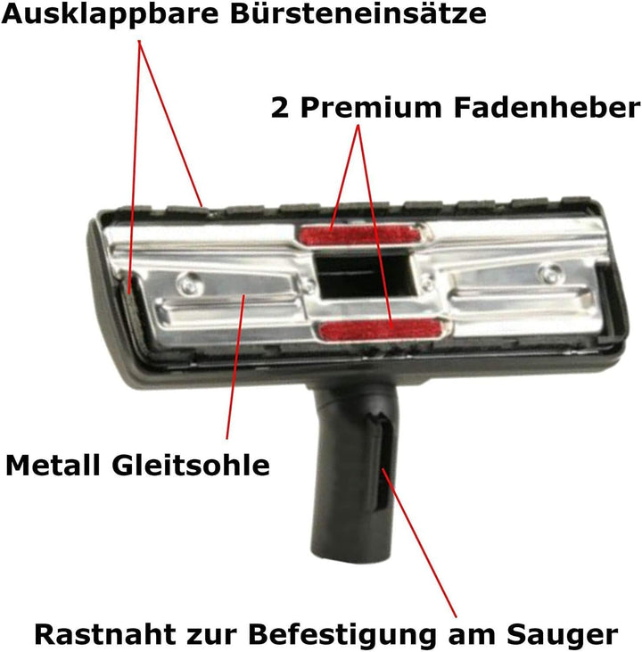 Staubsauger-Rohr Staubsaugerdüse Kombidüse Set Handgriff Staubpinsel kompatibel mit Miele Staubsauge