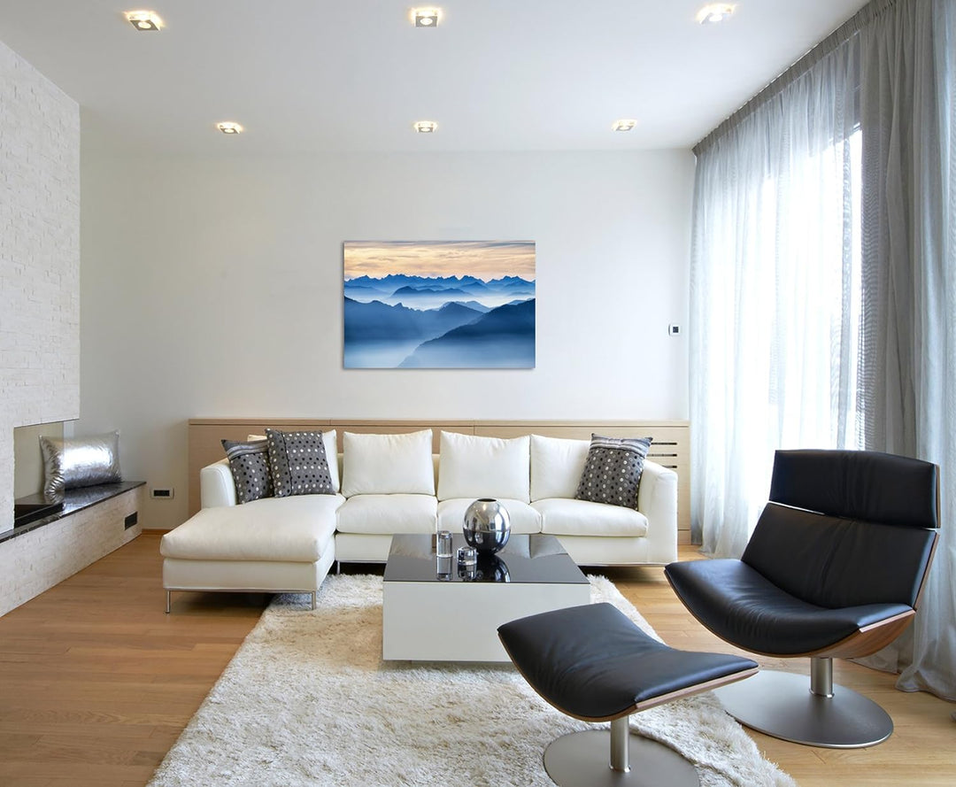 Paul Sinus Art Kunstfoto auf Leinwand 60x40cm Landschaftsfotografie – Wendelstein Gebirge, Bayern au