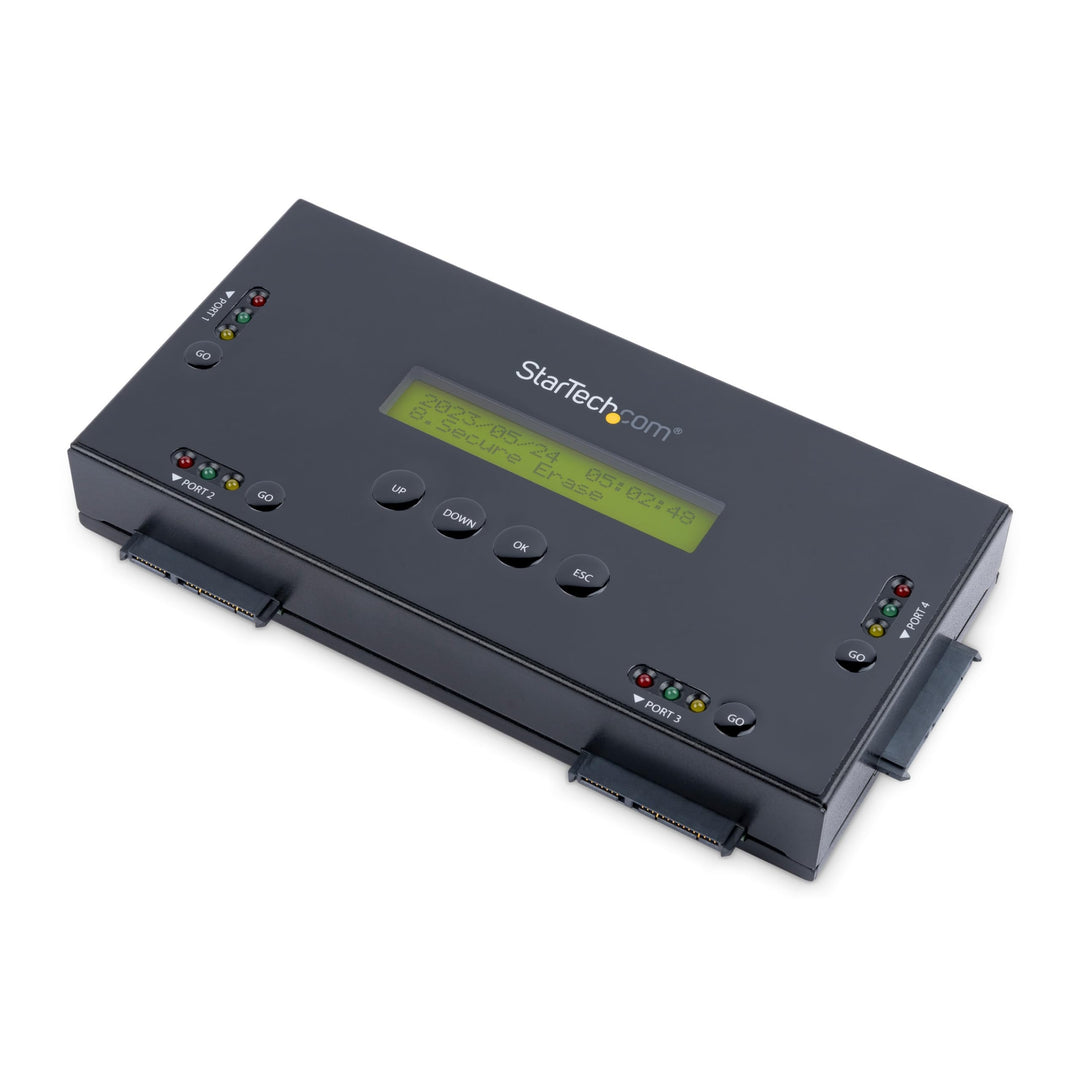 StarTech.com SSD/HDD Festplattenlöschgerät mit 4 Steckplätzen - 2,5" & 3,5" SATA - Selbständiges Sic