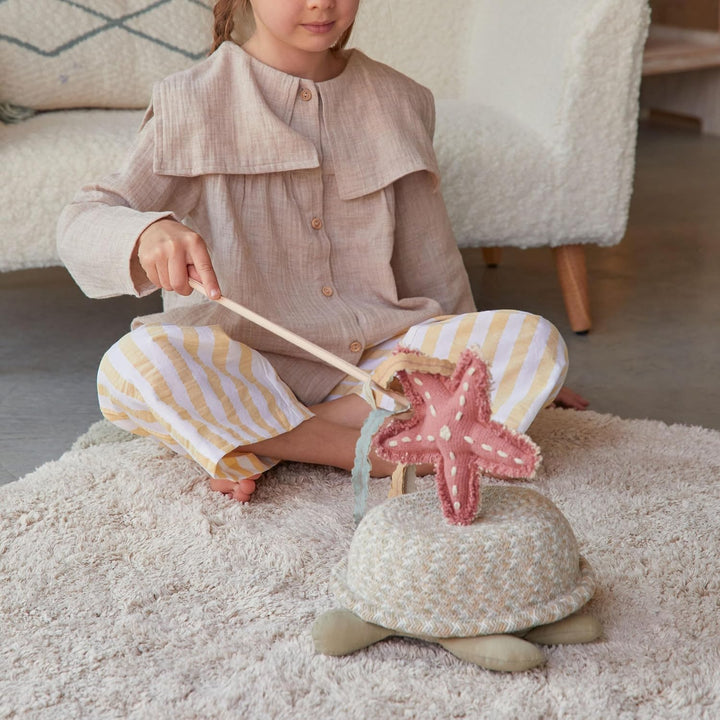 Lorena Canals Kinderkorb Schildkröte Olive Elfenbein Natur .22x25x10 cm, 22x25x10 cm