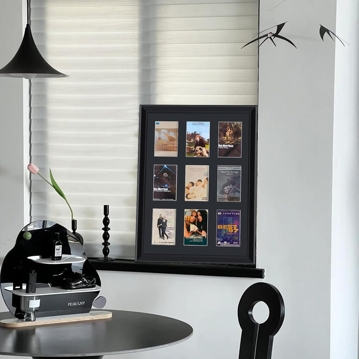 Kassettenbandhülle, Kassettenband-Display-Rahmen, Kassettenband und Gehäuse-Display, 9 Band-Display-