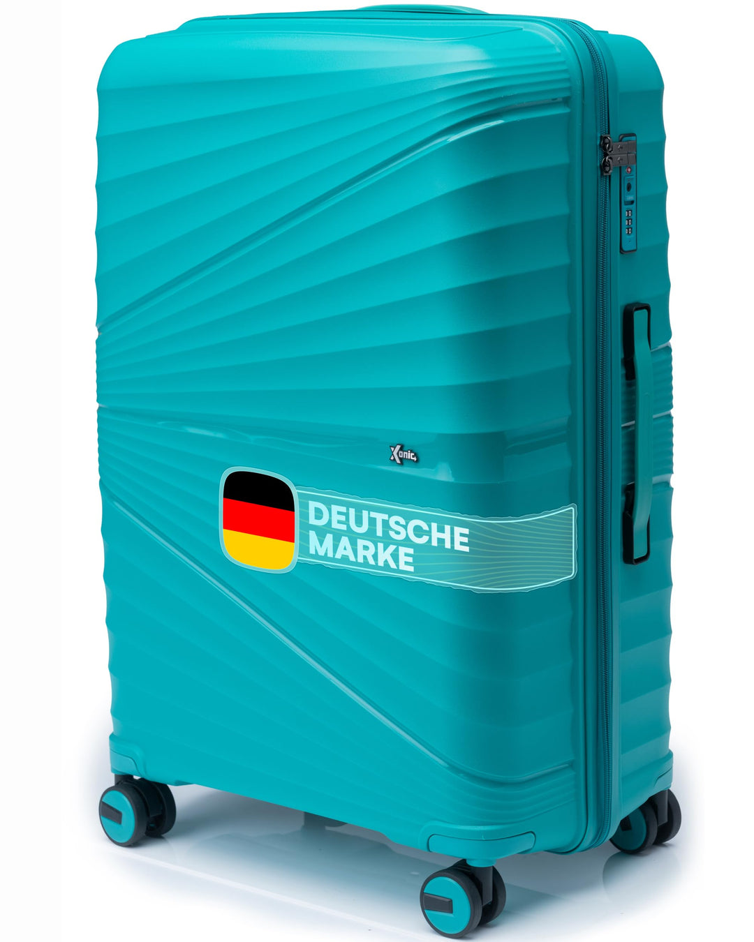 Xonic® Hartschalenkoffer M für 40L - Bruchsicherer Rollkoffer Polypropylen mit 360° Doppelrollen & T