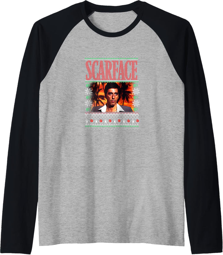 Scarface Christmas Style Knit Design Raglan