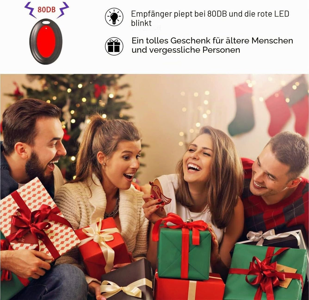 Schlüsselfinder Key Finder, Reyke Remote Finder Drahtloser RF-Gegenstandsfinder mit LED-Taschenlampe