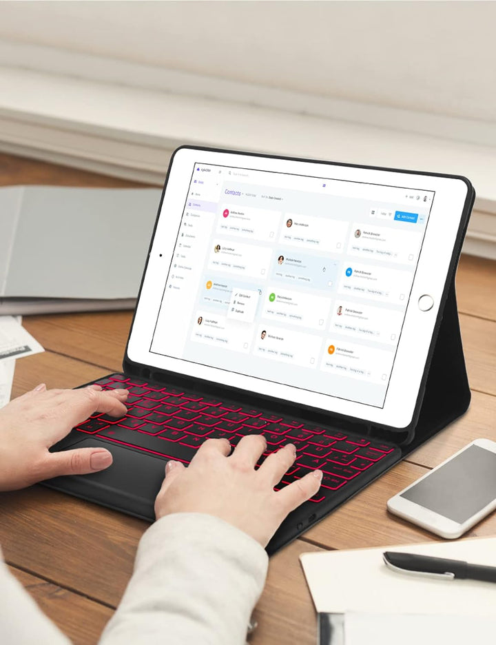 IVEOPPE Samsung Tablet A8 Hülle - Samsung Galaxy Tab A8 Tastatur mit Trackpad, Samsung Tablet Hülle
