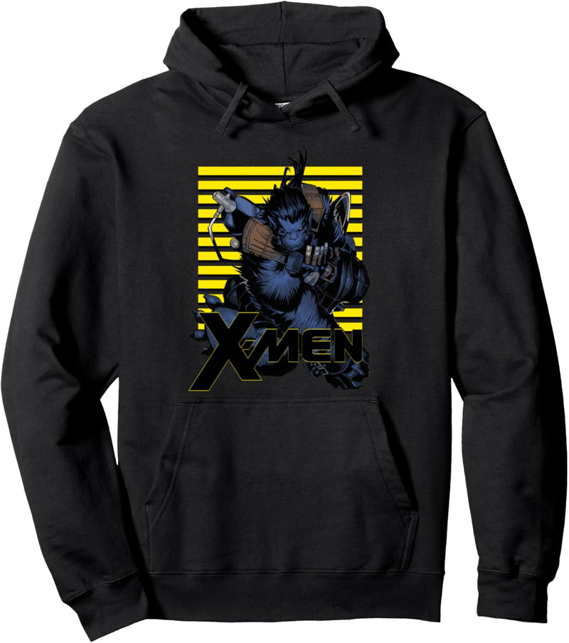 Marvel X-Men The Beast Yellow Fanned Intro Pullover Hoodie