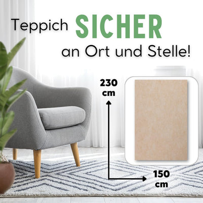 flex it® Basic - Antirutschmatte für Teppich 150x230 cm rutschfeste Teppich Antirutschunterlage Vlie