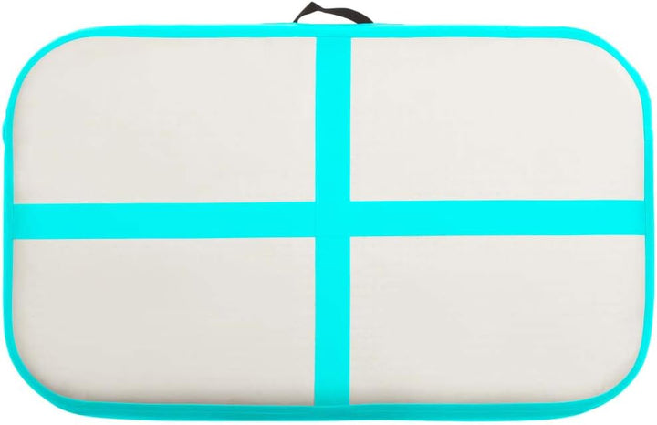 Aufblasbare Gymnastikmatte mit Pumpe 60x100x15 cm PVC Grün