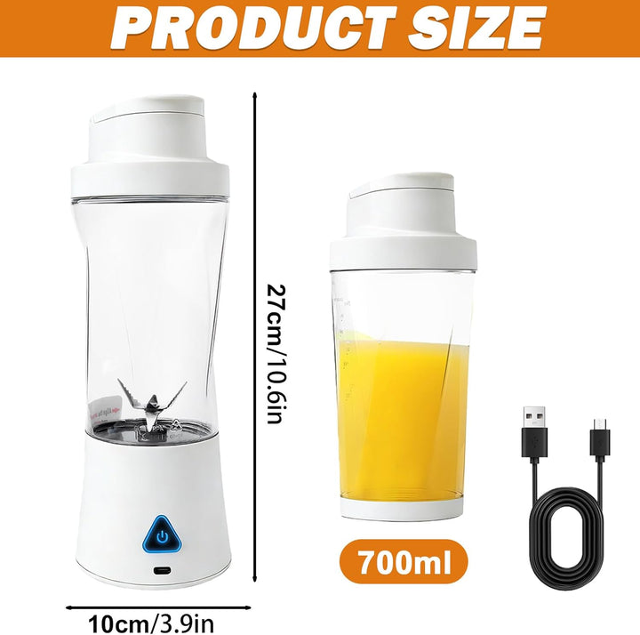 Smoothie Maker to Go, 700ml Elektrischer USB-Entsafter, Mini-Standmixer Und Smoothie-Maker Mit Sechs