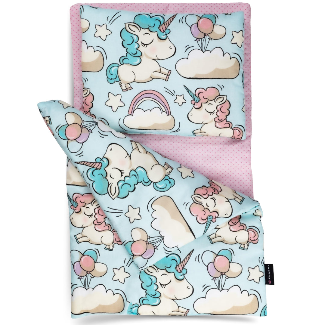 PinkZebra 3-teilig mini Bettwäsche, Decke(30 x 40 cm) + Kissen(20 x 25 cm) + Matratze(28 x 50 cm), k