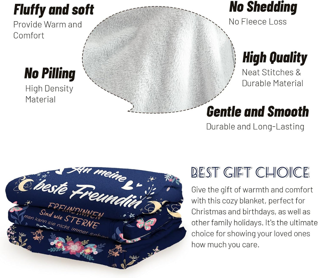 Beste Freundin Geschenke, Geschenke für Freundin Decke, Geburtstagsgeschenk für Beste Freundin, Best