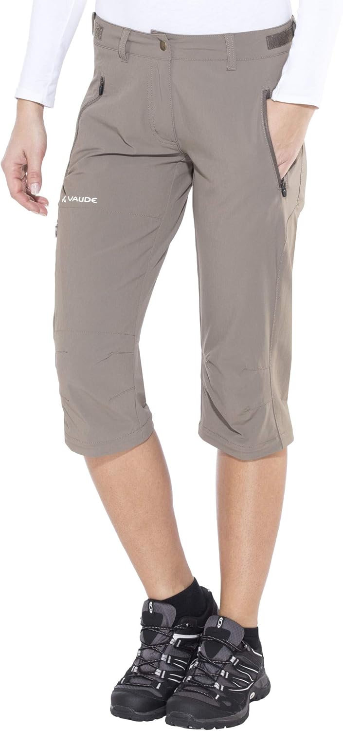 VAUDE Damen Farley Stretch Capri T-Zip Ii Hose 34 Coconut, 46-Short