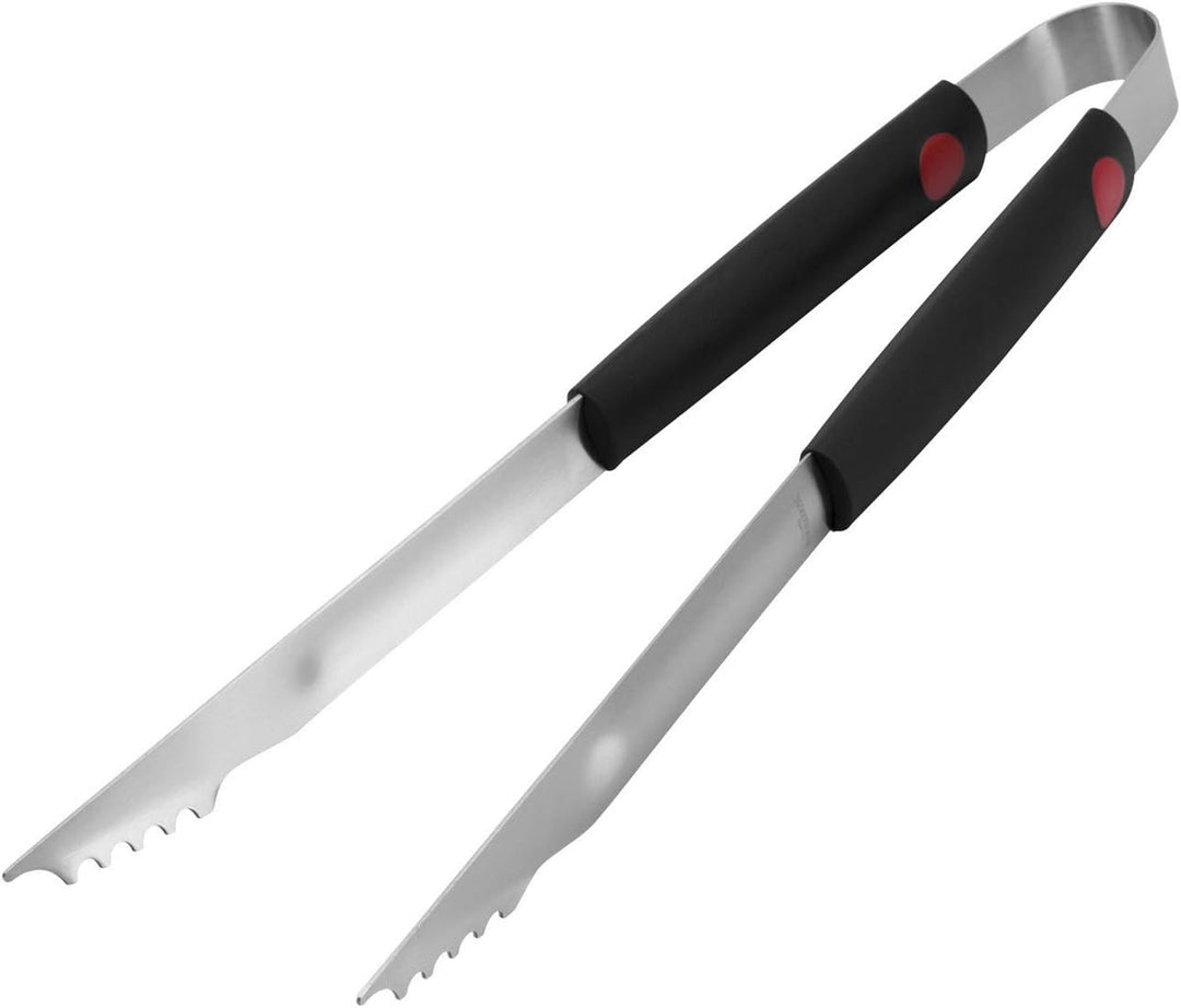 Westmark Grill-/Bratenzange, Länge: 40 cm, Rostfreier Edelstahl/Kunststoff, Farbe: Silber/Schwarz/Ro