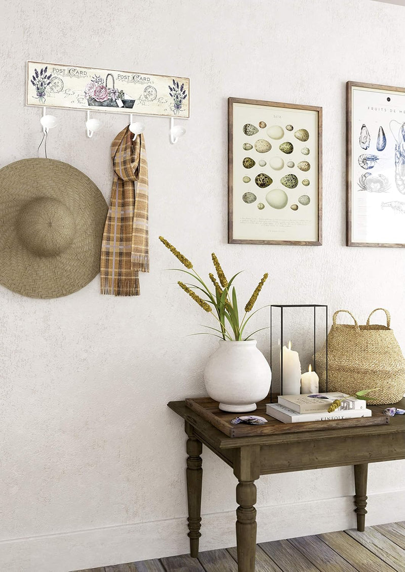 Lashuma 4er Garderobenleiste Handtuchhaken Grösse 40x15,5 cm, Badezimmer Haken Leiste, Kleiderhaken