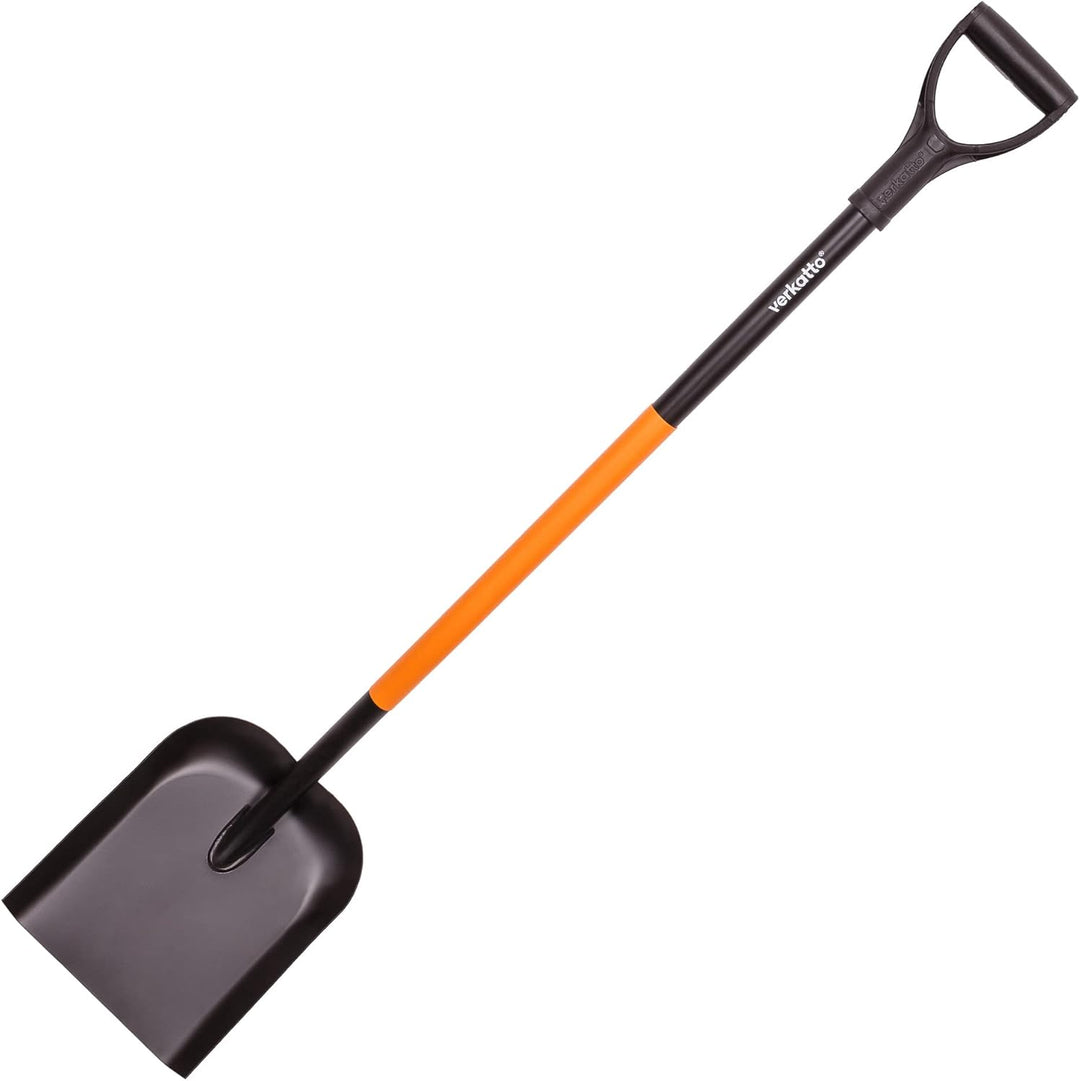 Mivos Sandschaufel aus Kohlenstoffstahl für BAU- und Gartenarbeiten - Länge 124 cm - Gärtnerschaufel