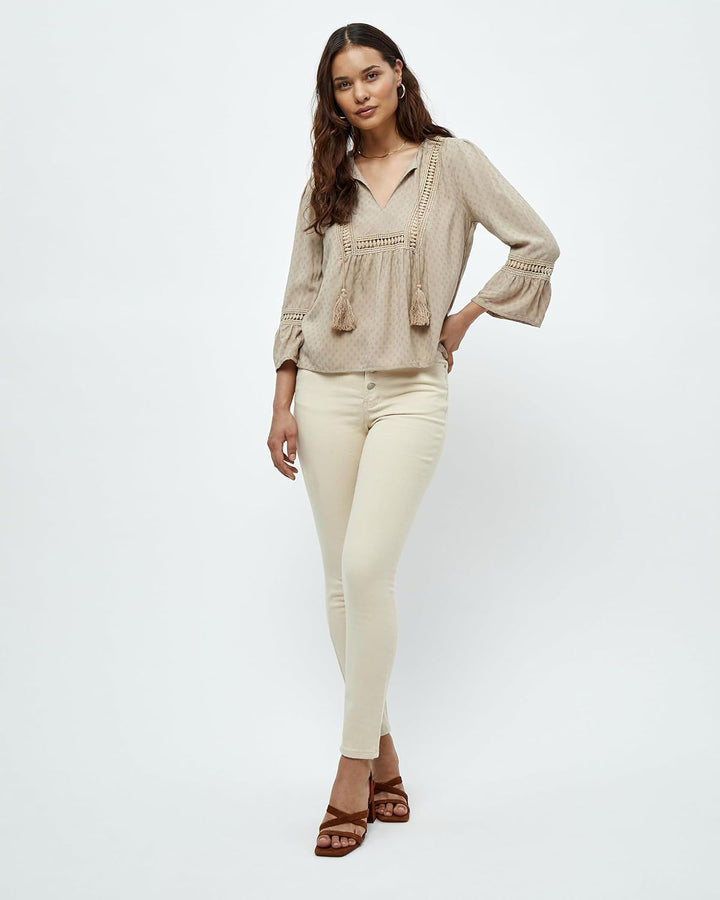 Desires Damen Bluse mit 3/4-Ärmeln S 0021 Cobblestone, S 0021 Cobblestone