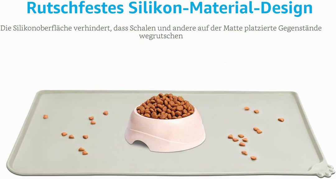 AUDWUD Silikon wasserdicht Hund und Katze Haustier Fütterung Matte,Anti-Rutsch-Tiernapf Matte,Hausti