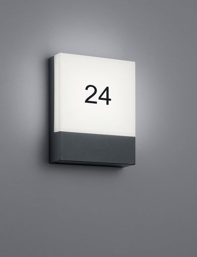 Trio Leuchten LED Aussen Wandleuchte 227760142 Pecos, Aluminium anthrazit, 6 Watt LED N.a., N.a.
