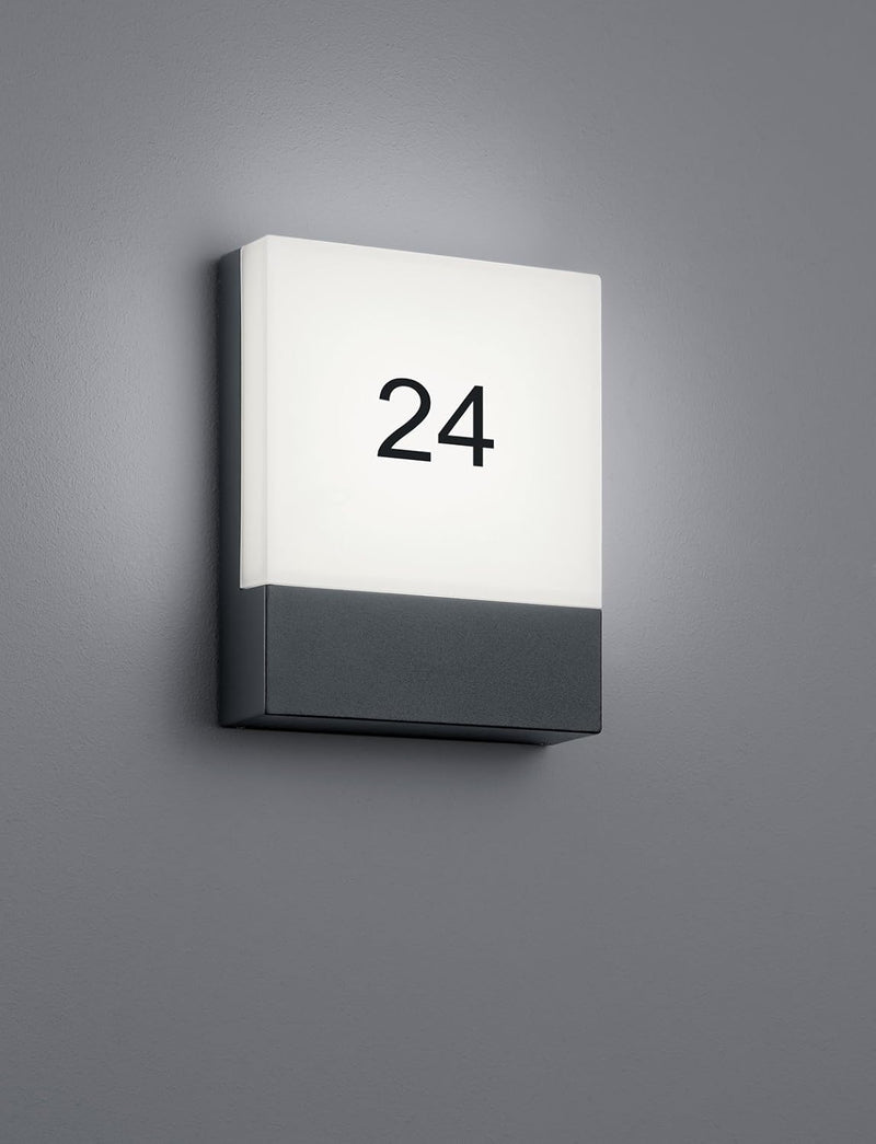Trio Leuchten LED Aussen Wandleuchte 227760142 Pecos, Aluminium anthrazit, 6 Watt LED N.a., N.a.