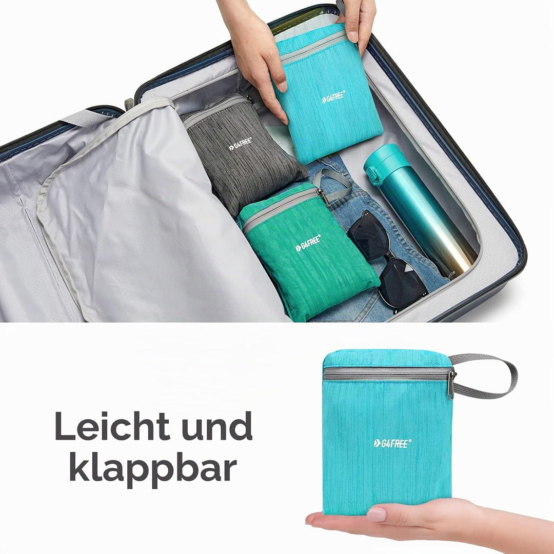 G4Free 10/15/20L Faltbarer Rucksack Klein, Wanderrucksack Leicht, Tagesrucksack Damen Herren für Wan