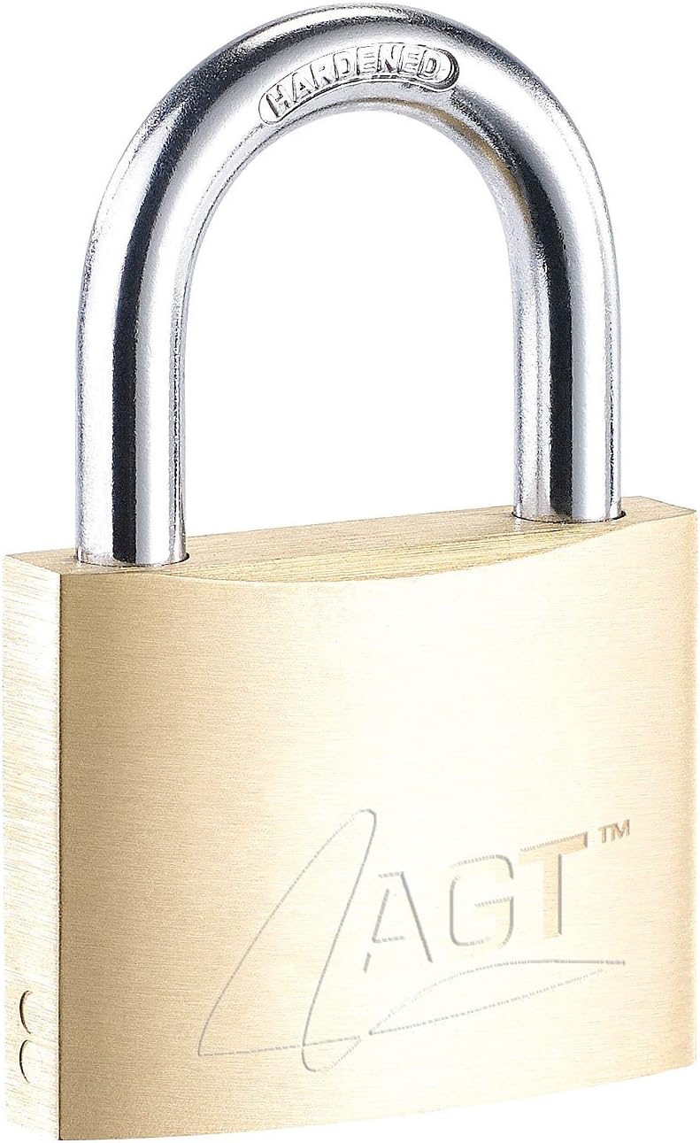 AGT Outdoor Vorhängeschloss: 2er-Set Vorhängeschlösser aus Messing, 48 mm, 12 Schlüssel (Schloss mit
