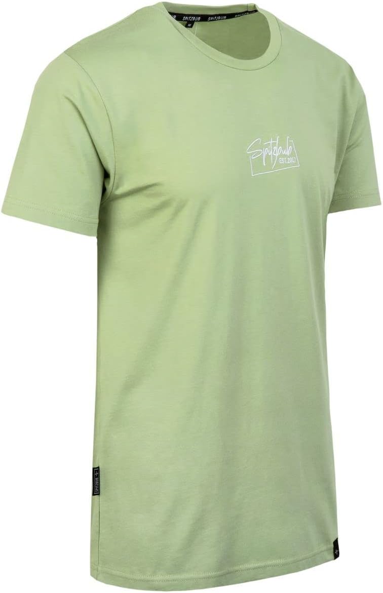 Spitzbub Herren T-Shirt Shirt mit Print oder Stick Street-Design M Grün, M Grün