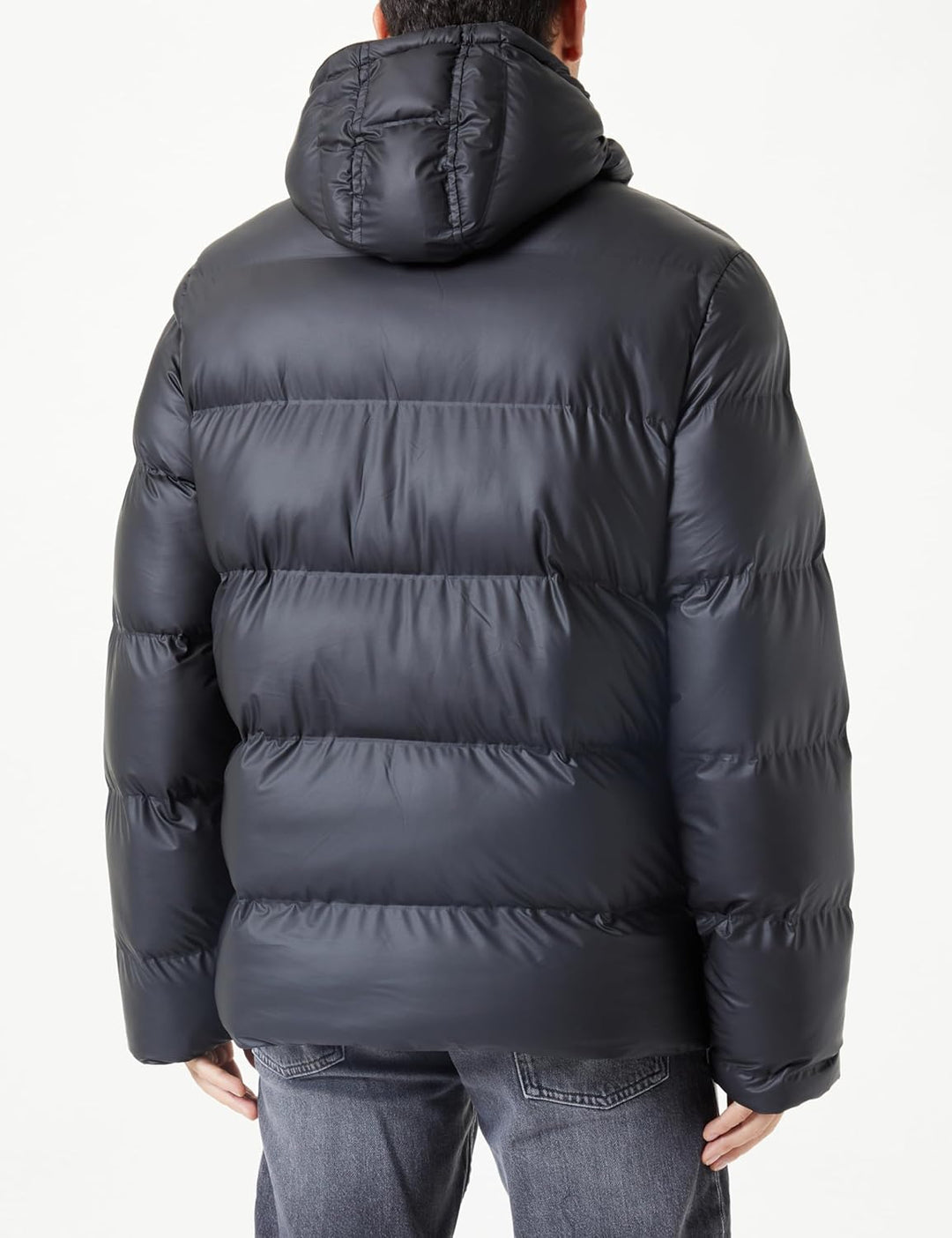 Schott NYC Herren Illinois Daunenjacke XXL Schwarz, XXL Schwarz