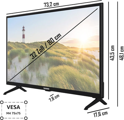 TELEFUNKEN XF32SN550S 32 Zoll Fernseher/Smart TV (Full HD, HDR, Triple-Tuner) - Inkl. 6 Monate HD+ [