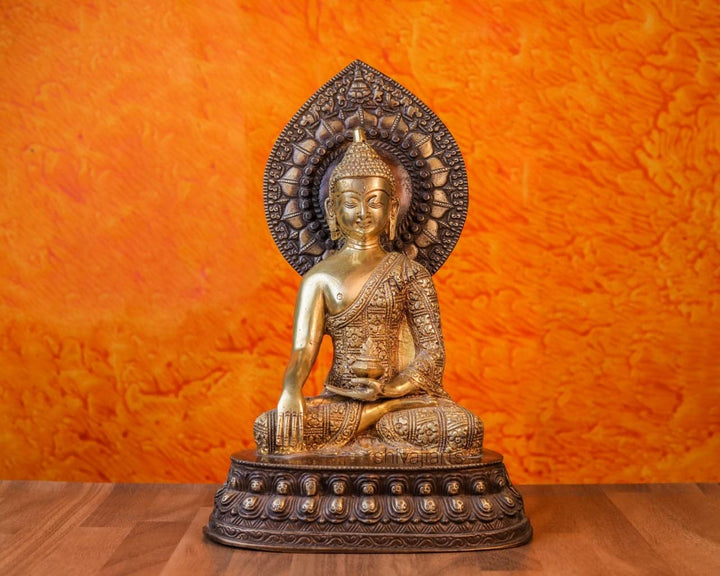 SHIVAJI ARTS Buddha-Statue, 35 cm, grosser Buddha, Buddhismus, Gott, religiöses Geschenk, Shakyamuni